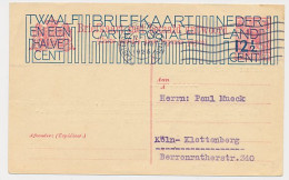 Briefkaart G. 204 A Amsterdam - Keulen Duitsland 1925 - Ganzsachen