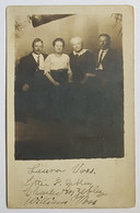 CARTE POSTALE - ETATS UNIS - PHOTOGRAPHIE - GROUPE DE 4 PERSONNES IDENTIFIEES (VOIR ANNOTATION) - 1912 - Photographie