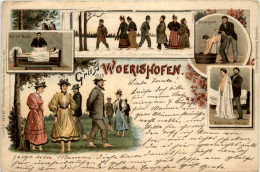 Gruss Aus Woerishofen - Litho 1895 - Bad Woerishofen