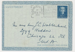 Luchtpostblad G. 3 S Gravenhage - Chicago USA 1951 - Postwaardestukken