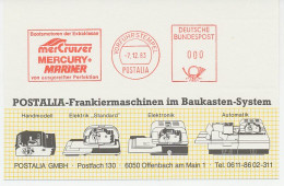 Demonstration Meter Card Germany 1983 Boat Motor - Mercury - Mariner - Sonstige & Ohne Zuordnung