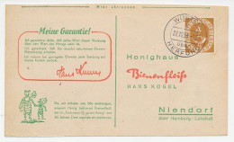 Illustrated Reply Card Germany 1953 Bee - Honey  - Sonstige & Ohne Zuordnung