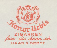 Meter Cover Germany 1960 Cigar - Honor Urbis - Ship - Tabac