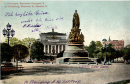 St. Petersbourg - Monument De Catherine II - Russie