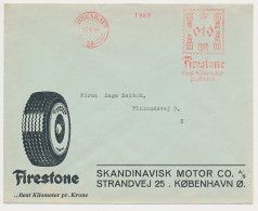 Illustrated Meter Cover Denmark 1941 Tire - Firestone - Unclassified