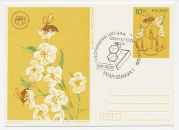 Postal Stationery / Postmark Poland 1987 Bee - Autres & Non Classés