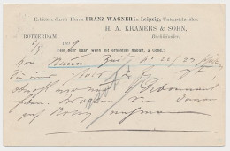 Briefkaart G. 36 Particulier Bedrukt Rotterdam - Duitsland 1899 - Interi Postali