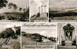 72841957 Kreuzberg Rhoen Golgathagruppe Panorama Dammersfeld Eierhauk Wallfahrts - Sonstige & Ohne Zuordnung