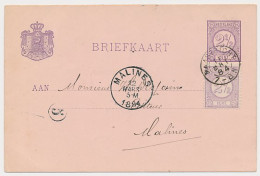 Kleinrondstempel Maastricht - Mechelen Belgie 1884 - Ohne Zuordnung