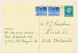 Briefkaart G. 352 / Bijfrankering Hengelo - Zwolle 1988 - Interi Postali