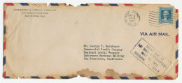 Crash Mail Cover USA 1932 San Diego - San Francisco - Delay - Airmail Interruption Burbank - Unclassified