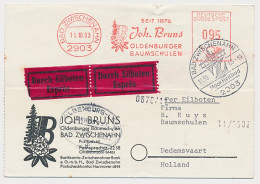 Express Meter Card Germany 1963 Nurseries - Bomen