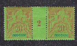 INDO-CHINE: N° 9  ,millésime 2, Neuf Marque De Charnière, Très Frais - Unused Stamps