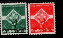 Deutsches Reich 571 - 572  Reichsberufswettkampf MLH Falz * Mint - Neufs