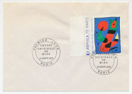 Cover / Postmark France 1974 Joan Miro - Painter - Andere & Zonder Classificatie