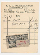 Omzetbelasting 4 CENT - Den Haag 1937 - Revenue Stamps