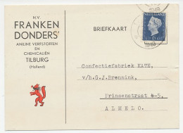 Firma Briefkaart Tilburg 1949 - Verfstoffen / Vos / Haan - Ohne Zuordnung