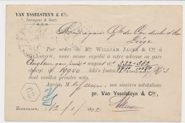 Briefkaart G. 27 Particulier Bedrukt Terneuzen - Belgie 1892 - Postwaardestukken