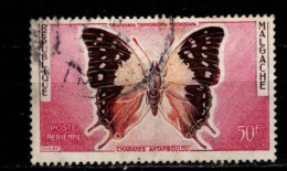 - MADAGASCAR - 1960 - YT N° PA 80  - Oblitéré  - Papillon - Madagascar (1960-...)