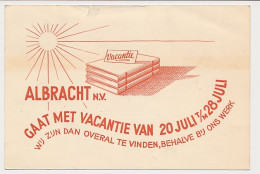 Firma Briefkaart Utrecht 1951 - Boekbinderij - Vakantie - Unclassified