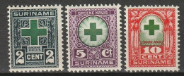 Suriname 1927 Groene Kruis NVPH 127-129 MNH** Postfris - Suriname ... - 1975