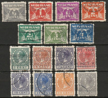 1928 Vierzijdige Roltandingen (15 Stuks) R33/R43 + R45, R48, R49 En R52 - Carnets Et Roulettes