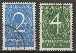 1950 Cour De Justice NVPH D25-D26  Gestempeld/ Cancelled - Dienstzegels