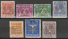 1934 Cour De Justice NVPH. D9-D15 Gestempeld/ Cancelled - Dienstzegels