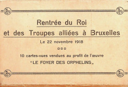 Rentree Du Roi Et Des Troupes A Bruxelles - Booklet 10 CPA - Autres & Non Classés