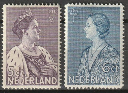 1934 Wilhelmina En Juliana Crisiszegels NVPH 265-266, Mi.272-273 MNH**  - Nuevos