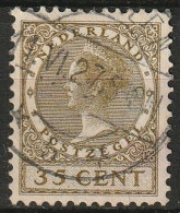 1928 Wilhelmina 35 Ct NVPH 195 Watermerk -   Cancelled/gestempeld - Oblitérés