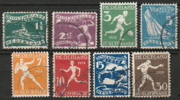 1928 Olympiade - Olympic Games Amsterdam 1928 NVPH 212-219 Complete - Rowing, Football, Boxing, Atheletics, Fencing - Oblitérés