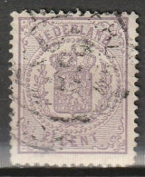 1869 Rijkswapen 2 1/2 Ct.  NVPH 18D. 13,25x13,25 Grote Gaten (cat € 90,-) - Gebruikt