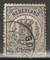 1869 Rijkswapen 1 Ct Zwart 14x14.  NVPH 14A LUXE (Cat € 90,-) - Usati