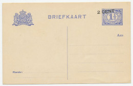 Briefkaart G. 92 I - Verschoven Opdruk - Postwaardestukken