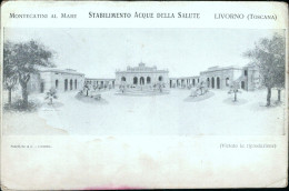 Cs446 Cartolina Montecatini Al Mare Stabilimento Acque Della Salute Livorno - Livorno