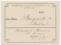 Naamstempel Heenvliet 1876 - Briefe U. Dokumente