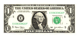 Billet USA  Washington D.C. Série 2003 - 1 Dollar  N° E036338116 F - Bank-note Banknote - Bilglietti Della Riserva Federale (1928-...)