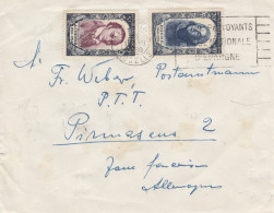 Frankreich 1950 Rotes Kreuz 5 F. Chenier + 20 F. Hoche Auf Brief METZ Nach Pirmasens !!! - Briefe U. Dokumente