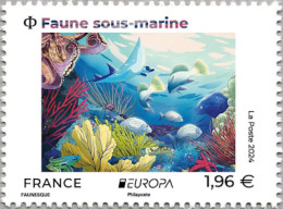 France.2024.Europa CEPT.Underwater Fauna And Flora.1 V. ** . - 2024