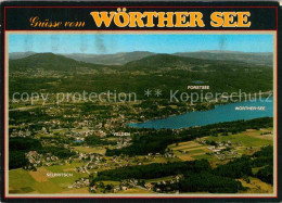 72841719 Velden Woerther See Fliegeraufnahme Seepartie Velden Am Woerther See - Altri & Non Classificati