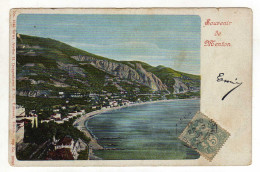 Cpa N° 10089 Souvenir De MENTON - Menton