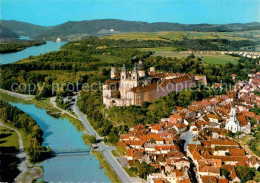 72841695 Melk Donau Fliegeraufnahme Wachau Benediktinerstift Donaupartie Melk - Altri & Non Classificati