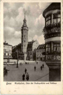 Gera, Marktplatz, Erker Der Stadtapotheke Und Rathaus - Gera