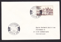 Sweden: Cover To Germany, 1972, 1 Stamp, Castle, Heritage, Special Cancel, Harbour Day?, Furuvik, Ship (traces Of Use) - Briefe U. Dokumente