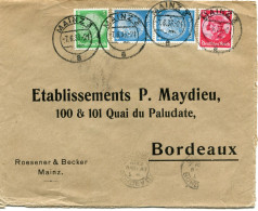 ALLEMAGNE LETTRE DEPART MAINZ 7-6-33 POUR LA FRANCE - Lettres & Documents