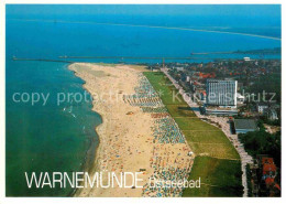 72841623 Warnemuende Ostseebad Fliegeraufnahme Mit Strand Leuchtturm Hotel Neptu - Rostock