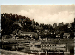 Kurort Rathen/Sächs. Schweiz, Dampfer Dresden - Rathen