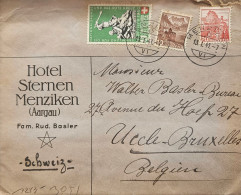 Lettre Publicitaire Hotel Sternen Menziken - Censure 1941 - Covers & Documents