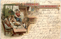 Des Thüringers Lieblingsgericht - Litho - Sonstige & Ohne Zuordnung